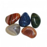 Agate teintée couleurs variées pierres roulées