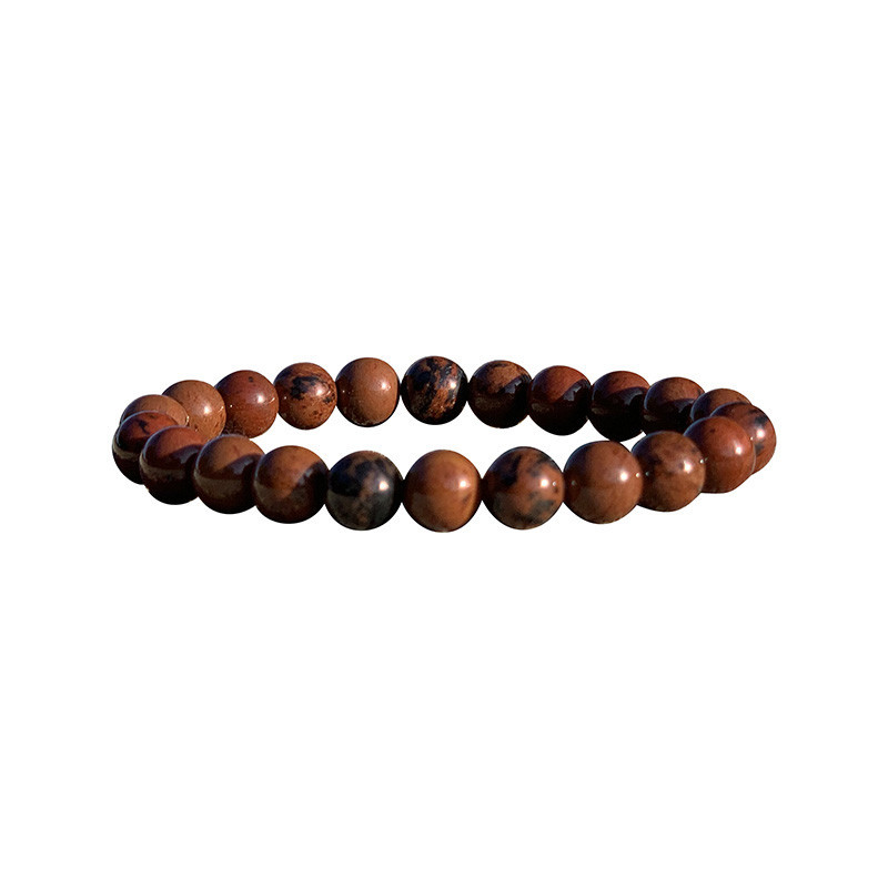 Bracelet Obsidienne brune 8mm