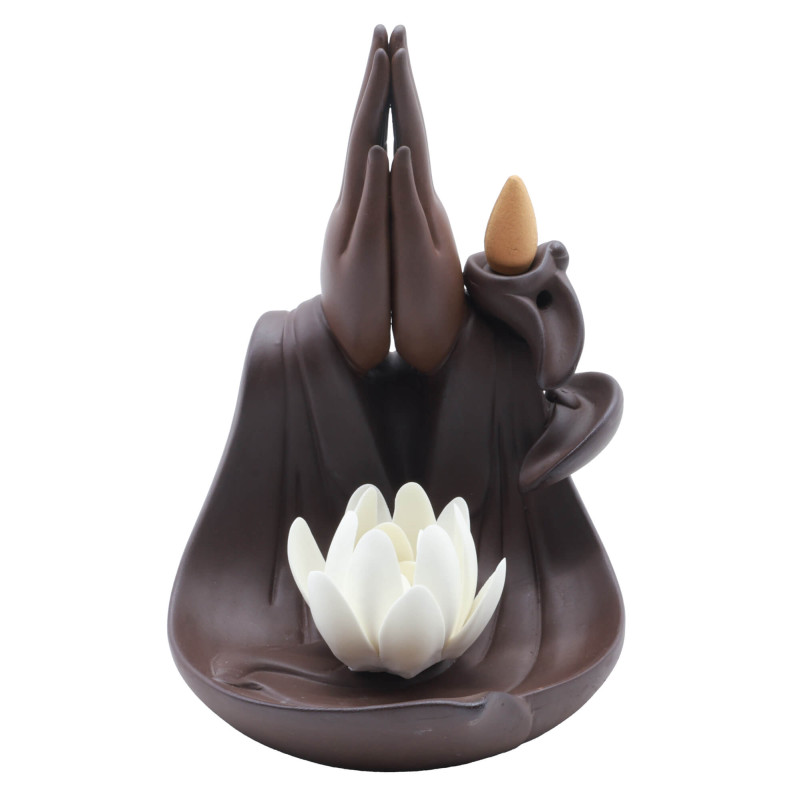 Porte-Encens Backflow Mains Lotus 18cm