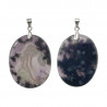 Pendentif en calcédoine ovale