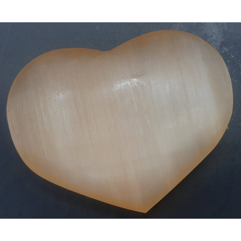 Coeur Sélénite Orange 8cm