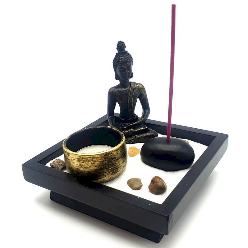Jardin Zen Bouddha Design – Mini Espace de Méditation – 13 cm