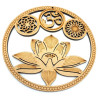 Plaque Murale Bois OM Lotus 15cm