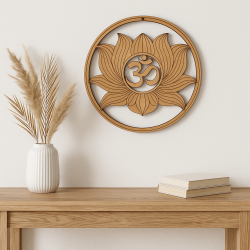 Plaque Murale Bois OM Nature 15cm