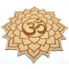 Plaque Murale Bois OM Soleil 30cm