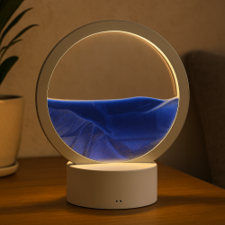 Lampe Sable Ronde 18cm - Bleu