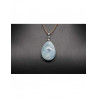 Pendentif aigue-marine ovale