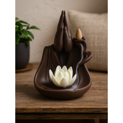 Porte-Encens Backflow Mains Lotus 18cm