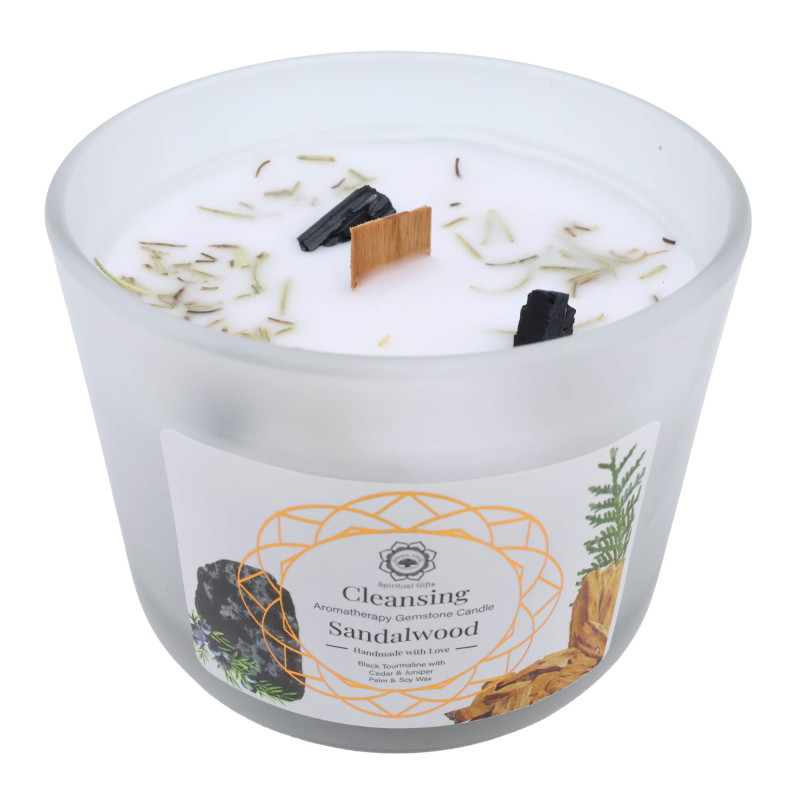 Bougie Green Tree "Nettoyage" – Tourmaline Noire & Santal 256g