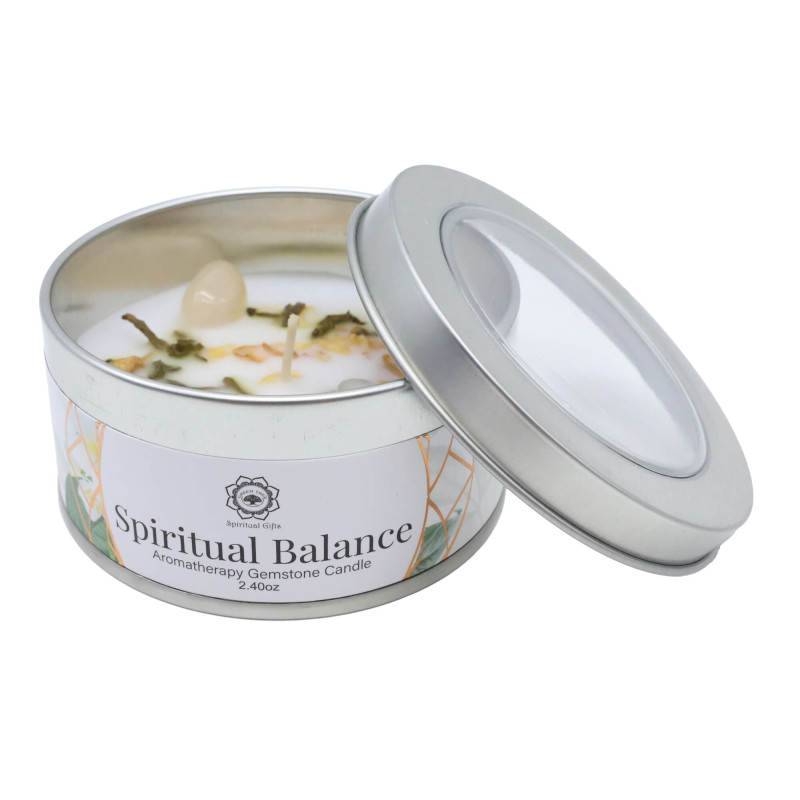 Bougie Green Tree 'Equilibre Spirituel' Cristal de Roche + Jasmin 70g