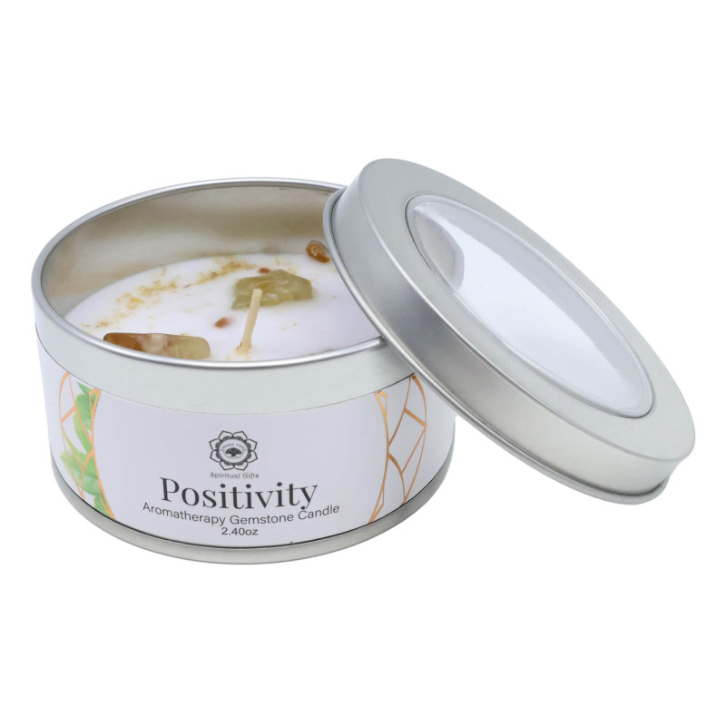 Bougie Green Tree 'Positivité' Citrine + Thé vert 70g