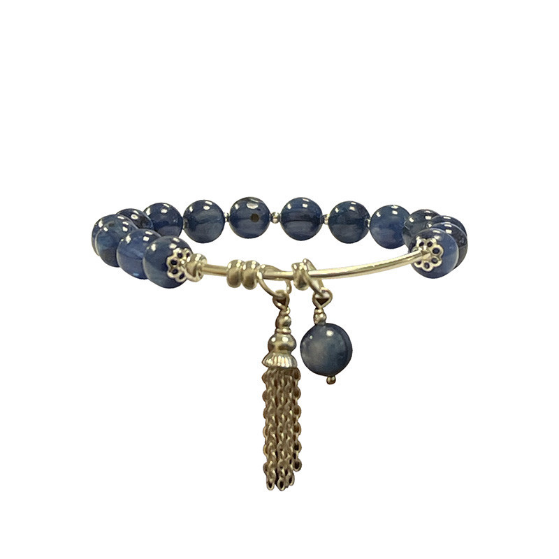 Bracelet Cyanite & Argent 0.925 – Clarté & Alignement