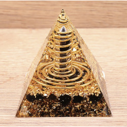 ORGONITE 60MM POINTE OBSIDIENNE NOIRE A 1
